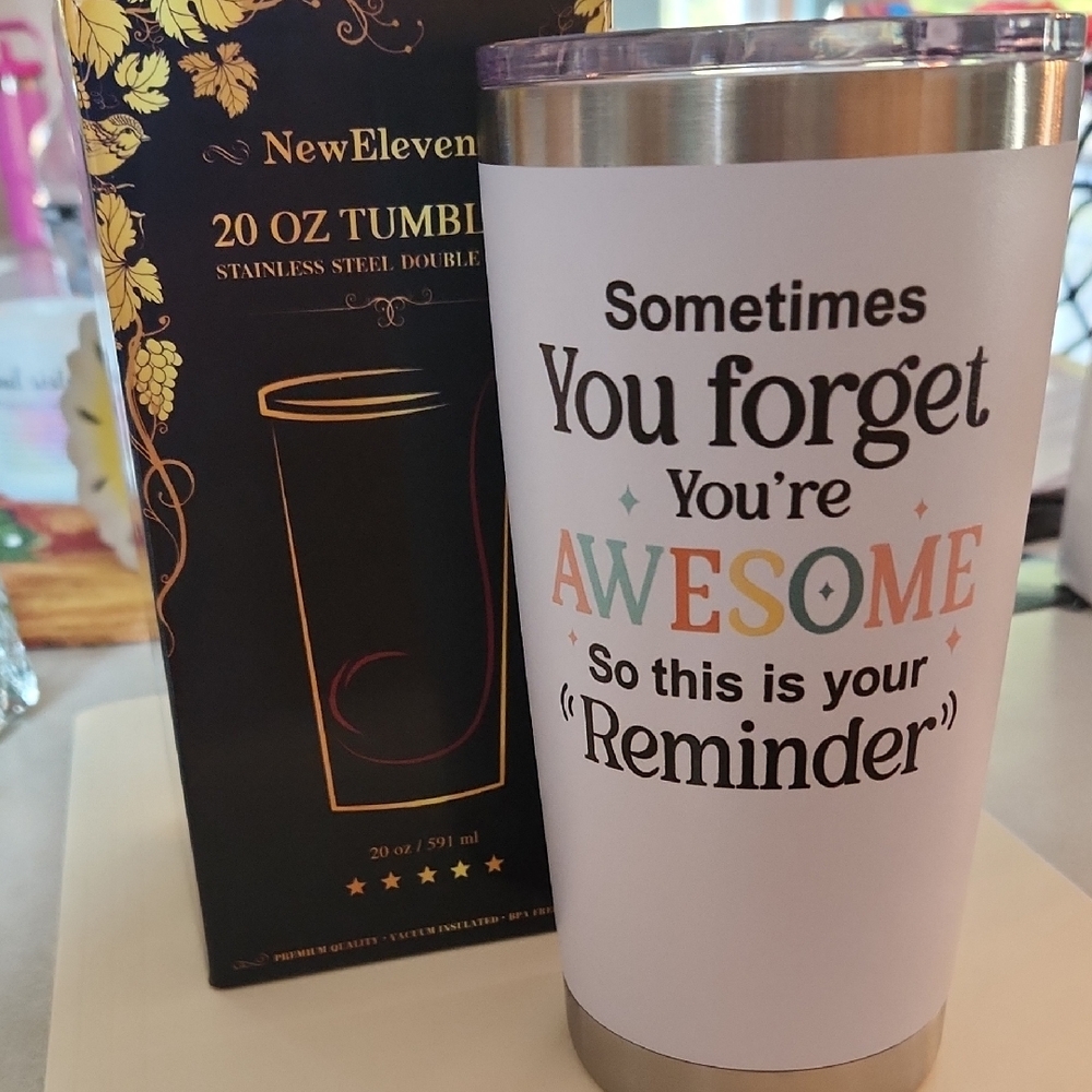 Stainless Steel Tumbler - White
